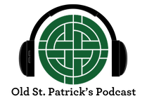 OSP Podcast logo. Black OSP Crossroads logo with black headphones on top.